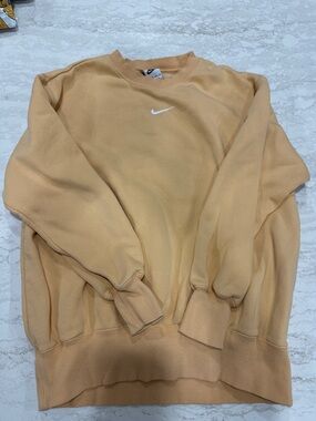 Nike Women’s Crewneck Sweatshirt in Peach with White Swoosh
